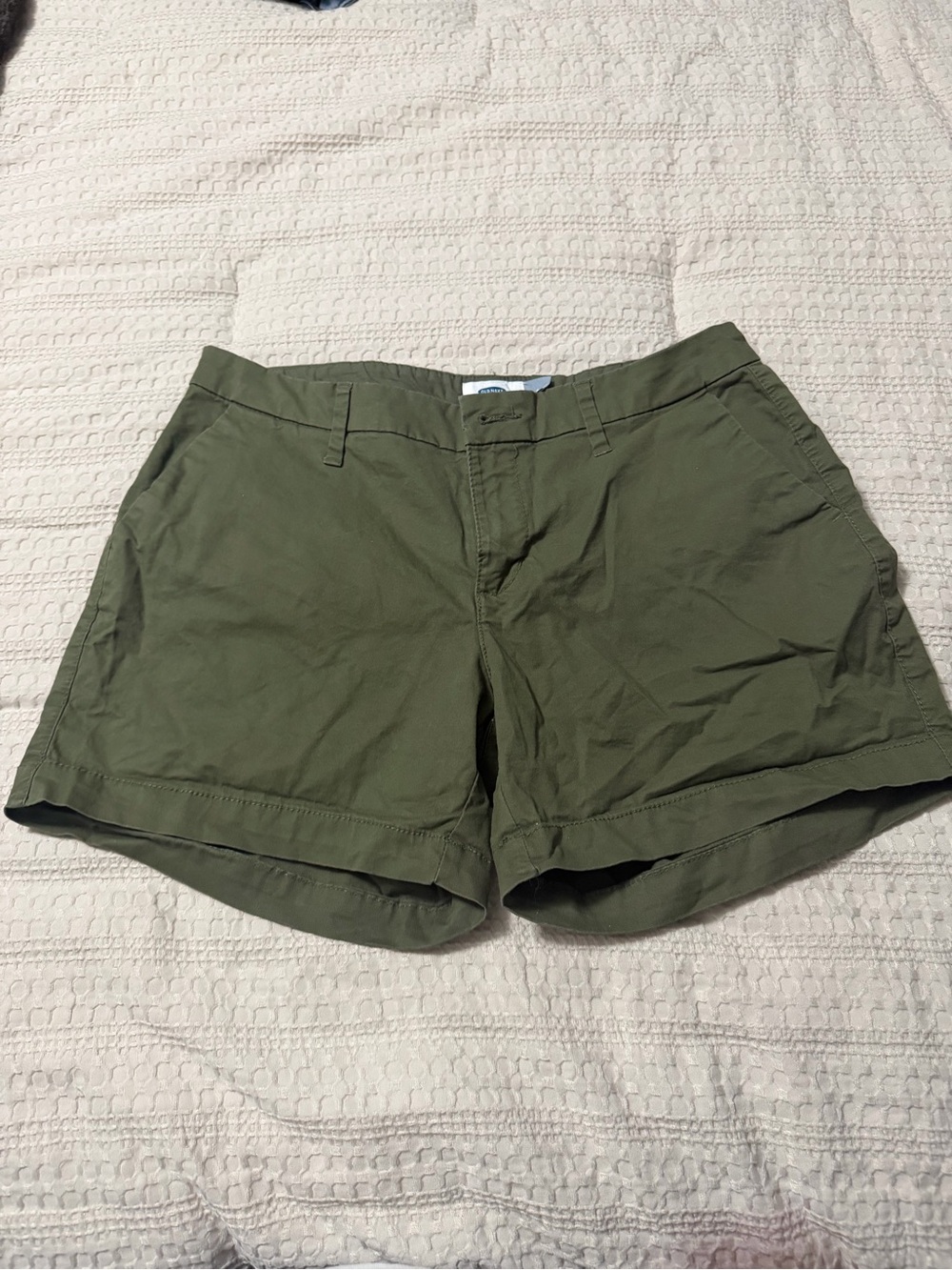 Old Navy Olive Green Cotton Bermuda Shorts